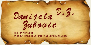 Danijela Zubović vizit kartica